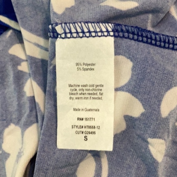 Kaileigh Valette Back Detail Knit Top Size S Blue Floral - Picture 6 of 6